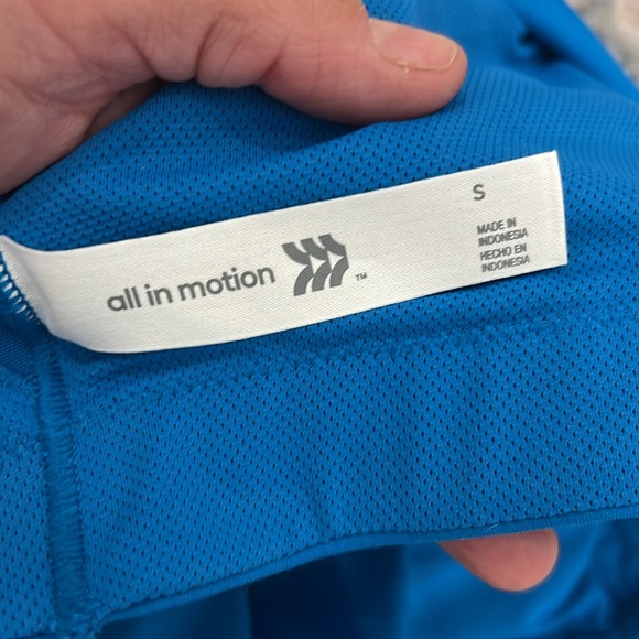 All In Motion Blue Asymmetrical sports bra size small. NWT! - Picture 6 of 7